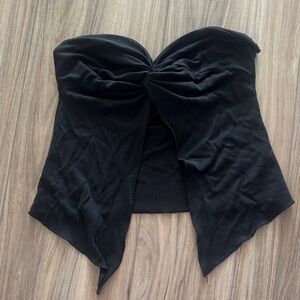 Black Strapless Top
